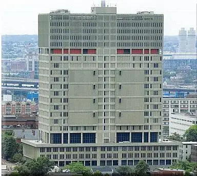 Edward J. Sullivan Courthouse at 40 Thorndike Street in East Cambridge before redevelopment