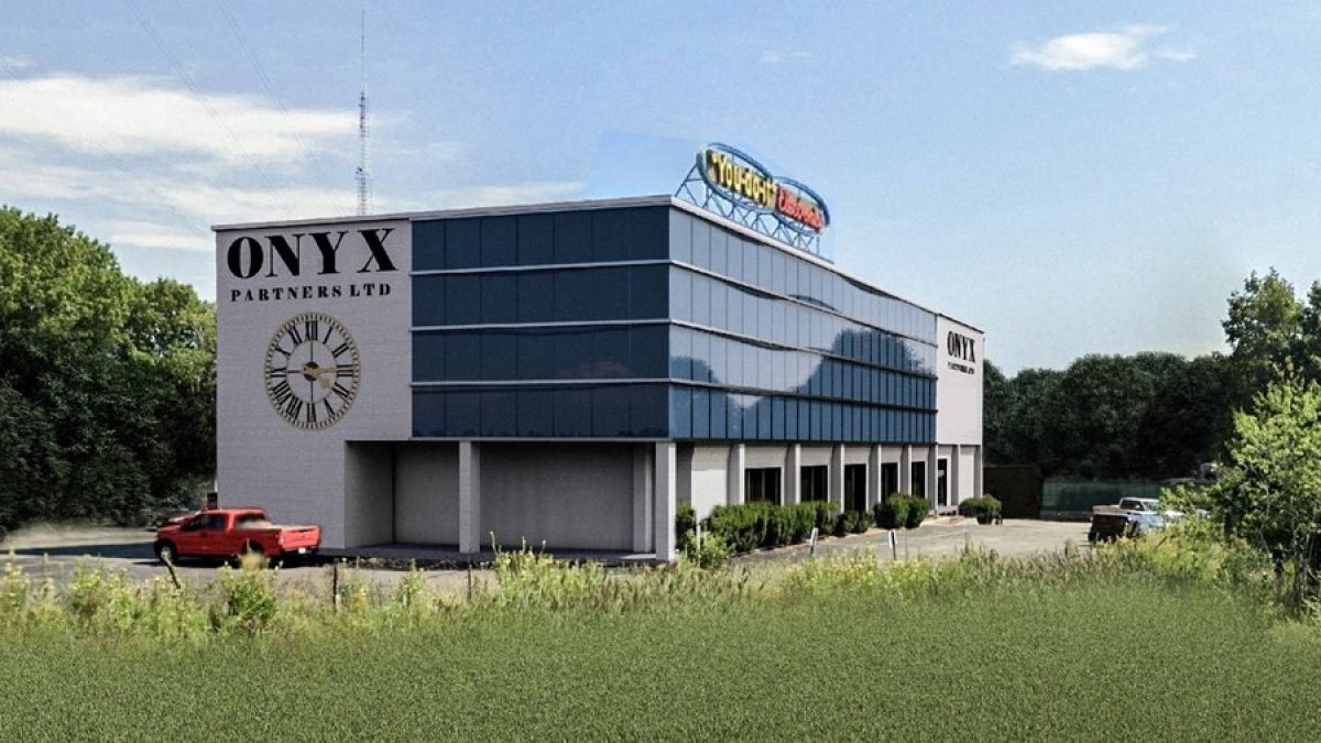 Rendering of the redevelopment of 40 Franklin Street in Needham