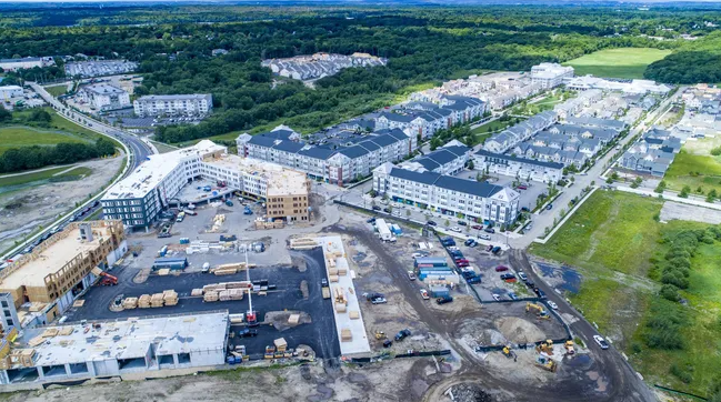 Current residential development at Union Point in Weymouth Massachusetts